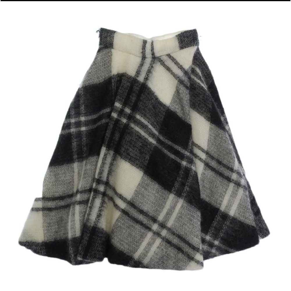 Christian Dior Mid length Draped Mohair Wool and Silk Skirt